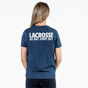 Girls Lacrosse T-Shirt Short Sleeve - All Day Every Day (Back Design)