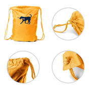 Lacrosse Drawstring Backpack LuLa The LAX Dog(Blue)