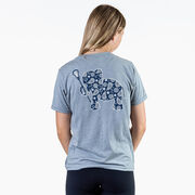 Girls Lacrosse Short Sleeve T-Shirt - Lax Elephant (Back Design)