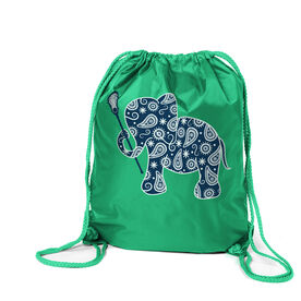 Girls Lacrosse Drawstring Backpack Lax Elephant