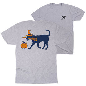 Girls Lacrosse Short Sleeve T-Shirt - Lula Witch Dog (Back Design)