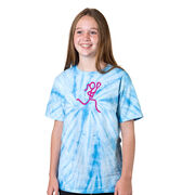 Girls Lacrosse Short Sleeve T-Shirt - Neon Lax Girl Tie Dye
