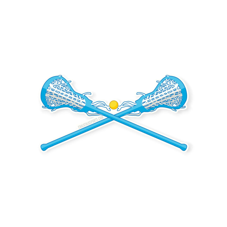 Girls Lacrosse Sticker - Crossed Sticks