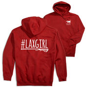 Girls Lacrosse Hooded Sweatshirt - #LAXGIRL (Back Design)