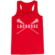 Girls Lacrosse Flowy Racerback Tank Top - Crossed Girls Sticks