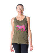 Girls Lacrosse Women's Everyday Tank Top - LuLa The Lax Dog Pink