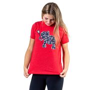 Girls Lacrosse Tshirt Short Sleeve Lax Elephant