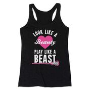 Girls Lacrosse Women's Everyday Tank Top - Look Like a Beauty Play Like a Beast