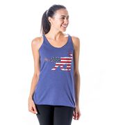 Girls Lacrosse Women's Everyday Tank Top - Patriotic LuLa The Lax Dog