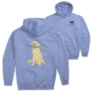 Girls Lacrosse Hooded Sweatshirt - Chase The Lax Dog (Back Design)