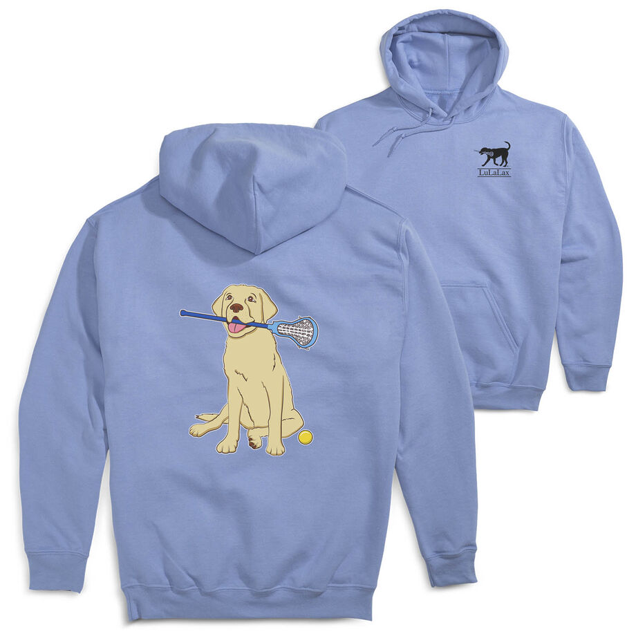 Girls Lacrosse Hooded Sweatshirt - Chase The Lax Dog (Back Design)