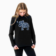Girls Lacrosse Long Sleeve Performance Tee - Lax Elephant