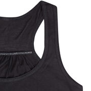 Girls Lacrosse Flowy Racerback Tank Top - My Goal Is To Deny Yours Goalie