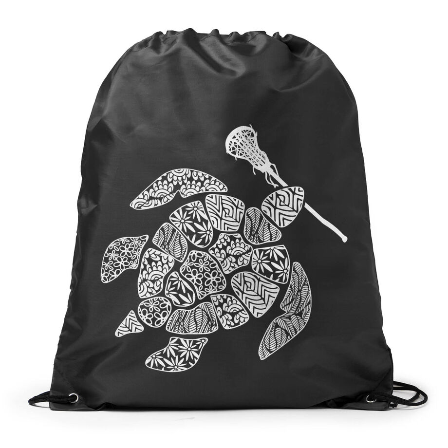 Girls Lacrosse Drawstring Backpack - Lax Turtle