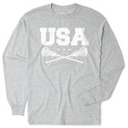 Girls Lacrosse Tshirt Long Sleeve - USA Girls Lacrosse