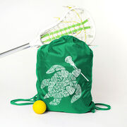 Girls Lacrosse Drawstring Backpack - Lax Turtle