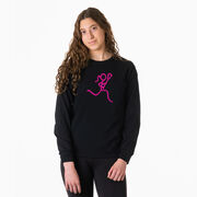 Girls Lacrosse Tshirt Long Sleeve - Neon Lax Girl