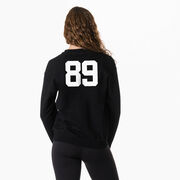 Girls Lacrosse Crewneck Sweatshirt - Lacrosse Stick Heart