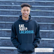 Lacrosse Hooded Sweatshirt - Eat. Sleep. Lacrosse.