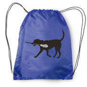 Max The LAX Dog Drawstring Backpack