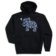 Girls Lacrosse Hooded Sweatshirt - Lax Elephant
