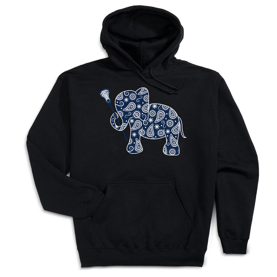 Girls Lacrosse Hooded Sweatshirt - Lax Elephant