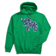 Girls Lacrosse Hooded Sweatshirt - Lax Elephant