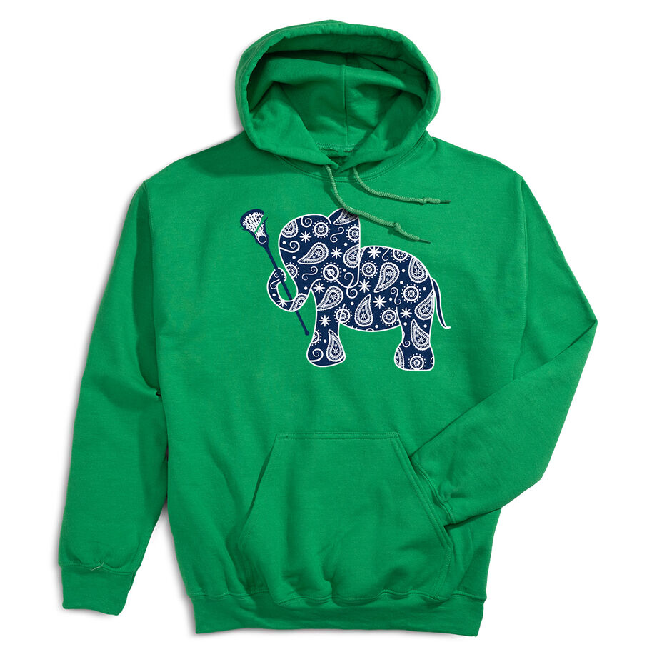 Girls Lacrosse Hooded Sweatshirt - Lax Elephant