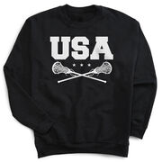 Girls Lacrosse Crewneck Sweatshirt - USA Girls Lacrosse
