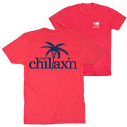 Girls Lacrosse Short Sleeve T-Shirt - Just Chillax'n (Back Design) 