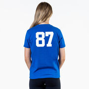 Girls Lacrosse T-Shirt Short Sleeve - Free To Lax And Sparkle