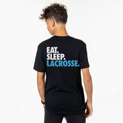 Lacrosse Short Sleeve T-Shirt - Eat. Sleep. Lacrosse. (Back Design)