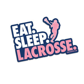 Girls Lacrosse Sticker - Eat Sleep Lacrosse