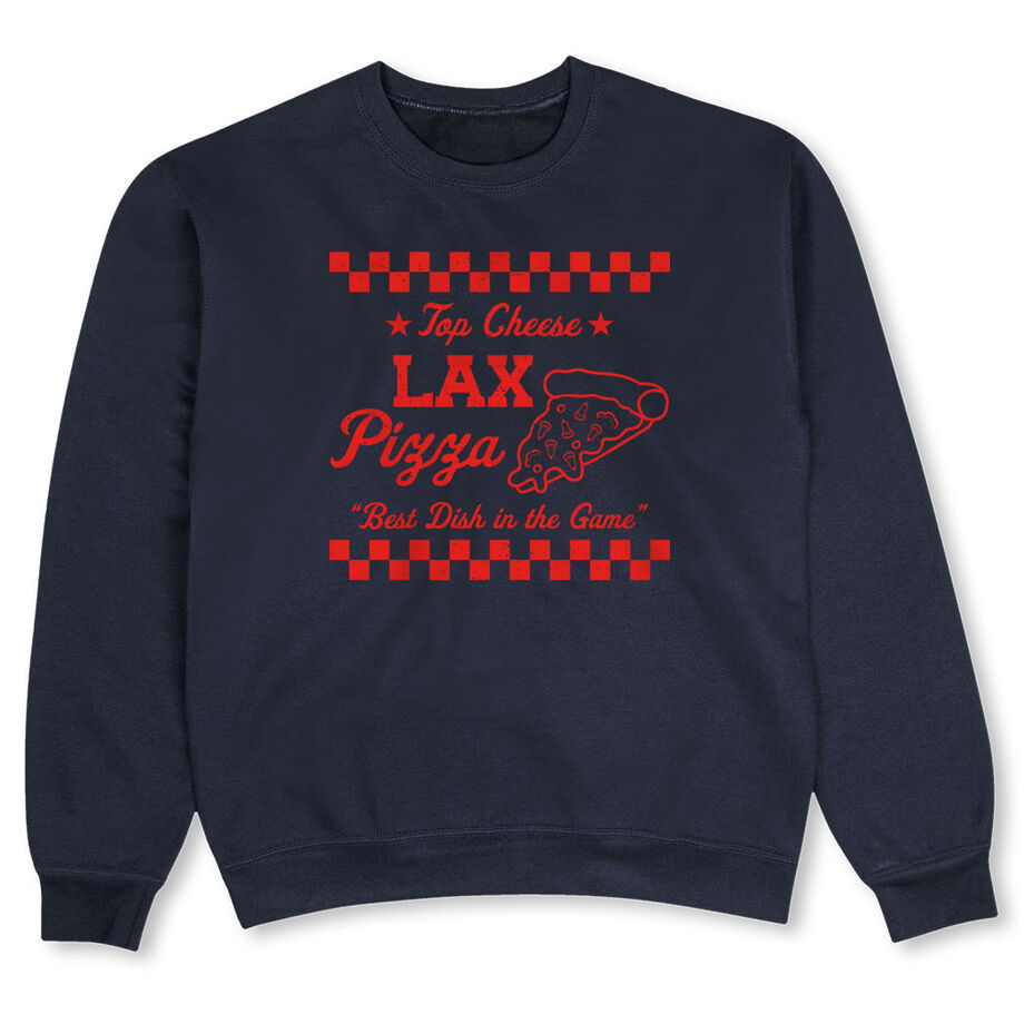 Lacrosse Crewneck Sweatshirt - Lax Pizza - Personalization Image