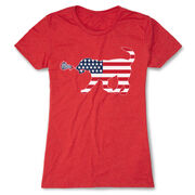 Girls Lacrosse Women's Everyday Tee - Patriotic LuLa the Lax Dog