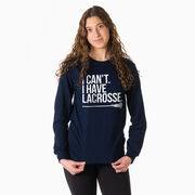 Girls Lacrosse Tshirt Long Sleeve - I Can't. I Have Lacrosse