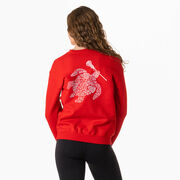 Girls Lacrosse Crewneck Sweatshirt - Lax Turtle (Back Design)
