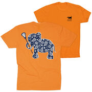 Girls Lacrosse Short Sleeve T-Shirt - Lax Elephant (Back Design)