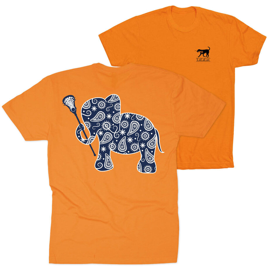 Girls Lacrosse Short Sleeve T-Shirt - Lax Elephant (Back Design)