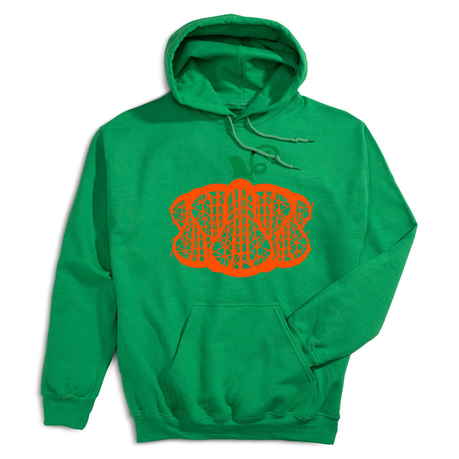 Girls Lacrosse Hooded Sweatshirt - Lax Stick Pumpkin - Personalization Image