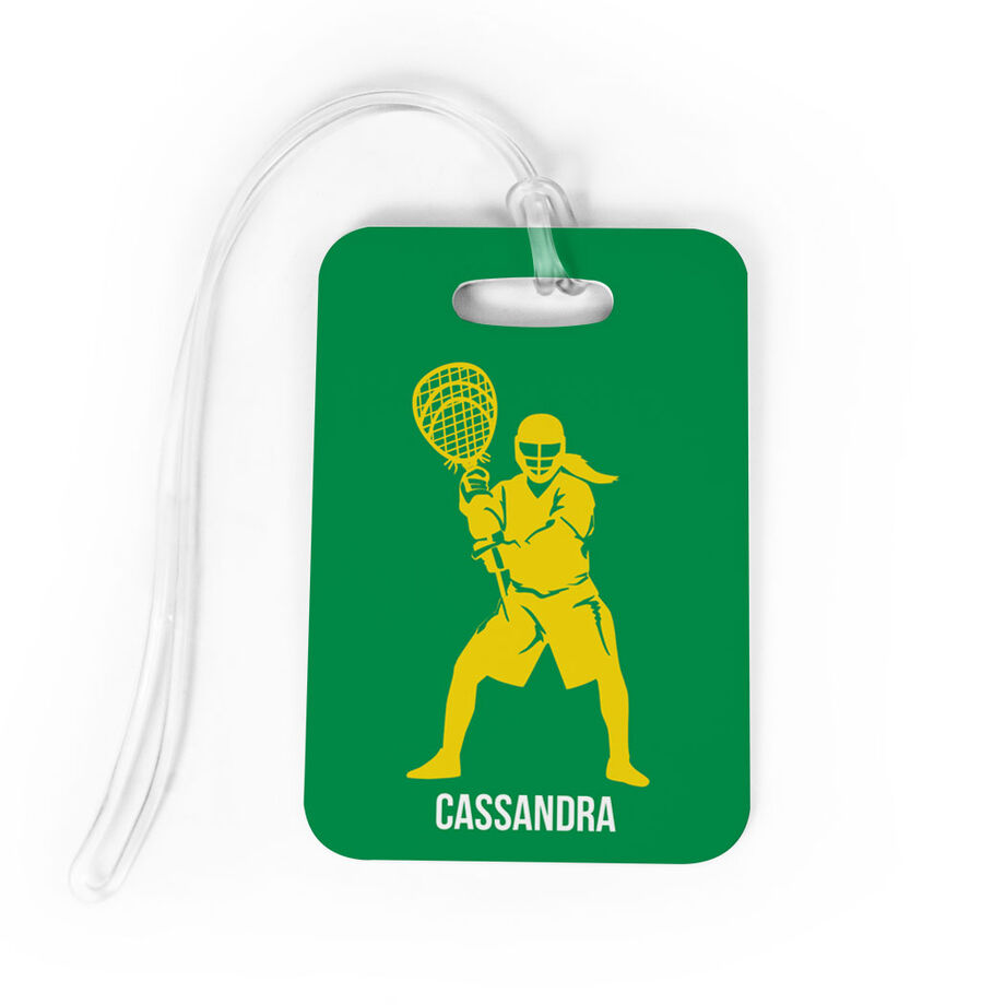 Girls Lacrosse Bag/Luggage Tag - Personalized Goalie - Personalization Image