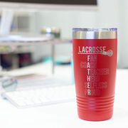 Girls Lacrosse 20 oz. Double Insulated Tumbler - Girls Lacrosse Father Words