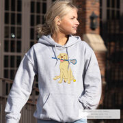 Girls Lacrosse Hooded Sweatshirt - Chase The Lax Dog