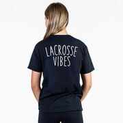 Girls Lacrosse Short Sleeve T-Shirt - Lacrosse Vibes (Back Design)