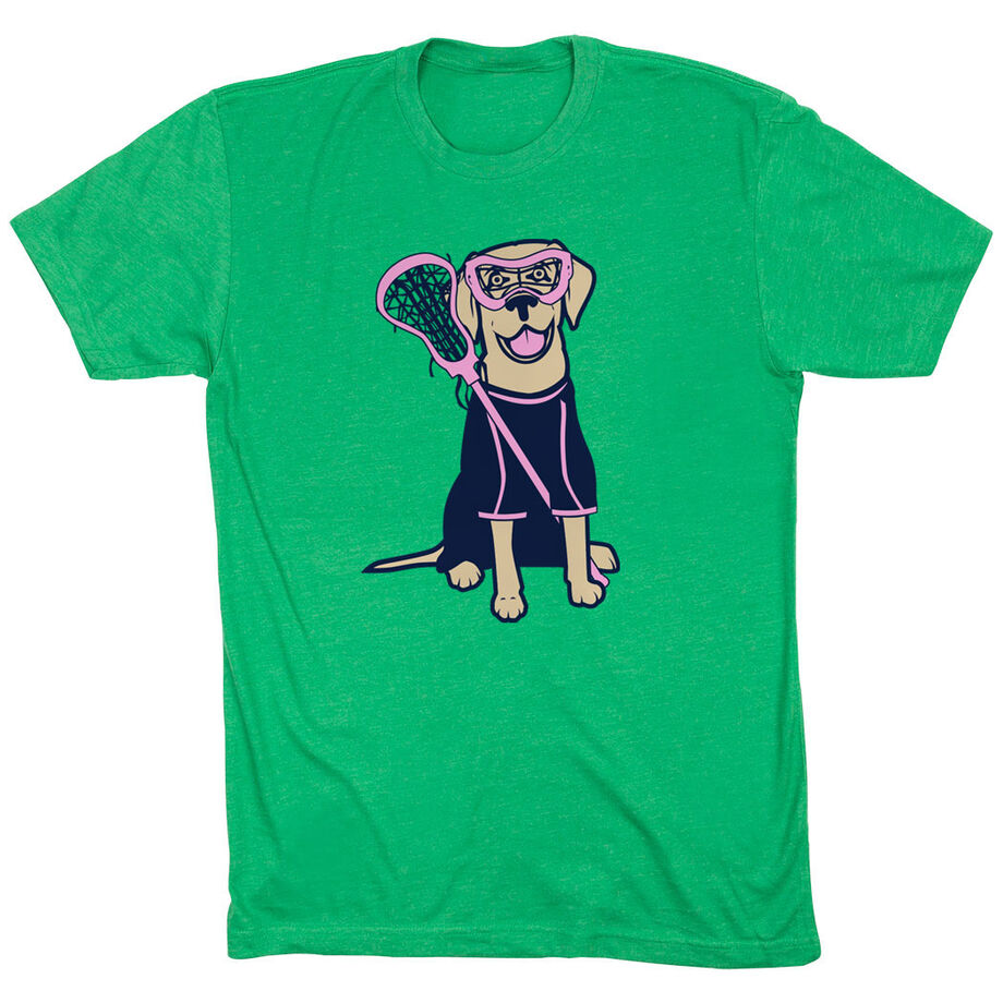 Girls Lacrosse Short Sleeve T-Shirt - Lily The Lacrosse Dog