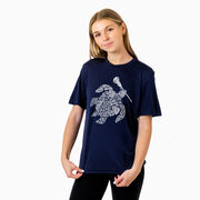 Girls Lacrosse Short Sleeve Performance Tee - Lax Turtle