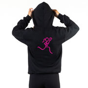 Girls Lacrosse Hooded Sweatshirt - Neon Lax Girl (Back Design)