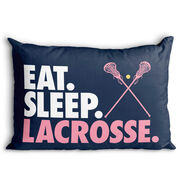 Girls Lacrosse Pillowcase - Eat Sleep Lacrosse