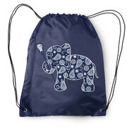 Girls Lacrosse Drawstring Backpack Lax Elephant