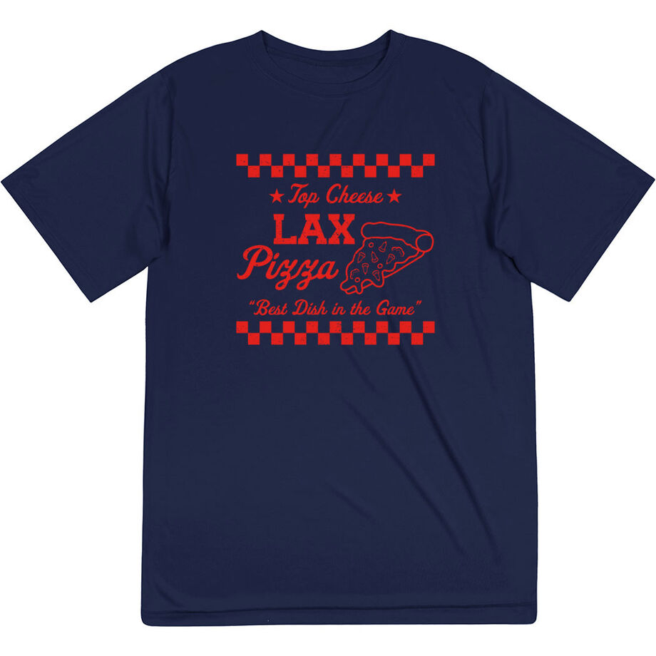 Lacrosse Short Sleeve Performance Tee  - Lax Pizza - Personalization Image